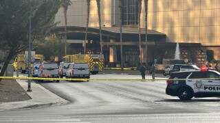 Las Vegas Metro police investigating vehicle fire near Trump Hotel 